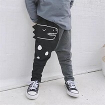 (Qiao) Spring and summer new boys and women dinosaur shape trousers cotton AB pants