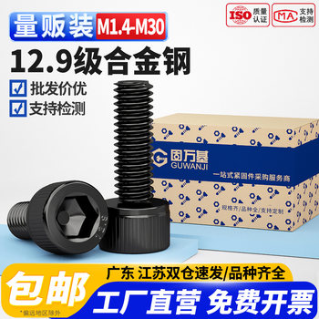 Guwanki 12.9 Grade High-Strength Screws Hexagon Socket Screws Cylindrical Head Bolts Cup Head Screws M2M6-M8