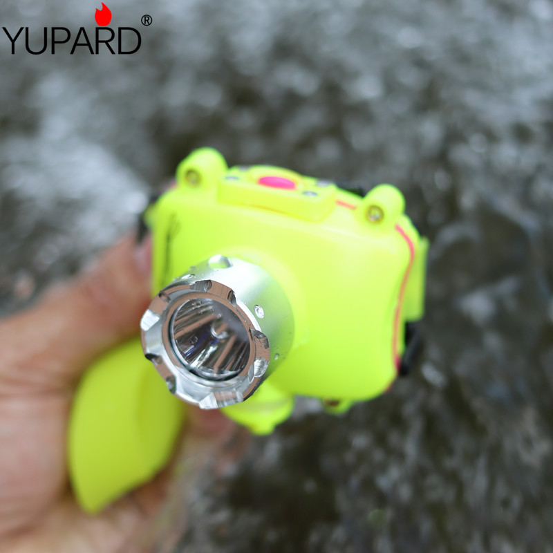 Q5 LED diving charging headlight strong light underwater waterproof long-range yellow light headlight night diving fill light lighting shooting light