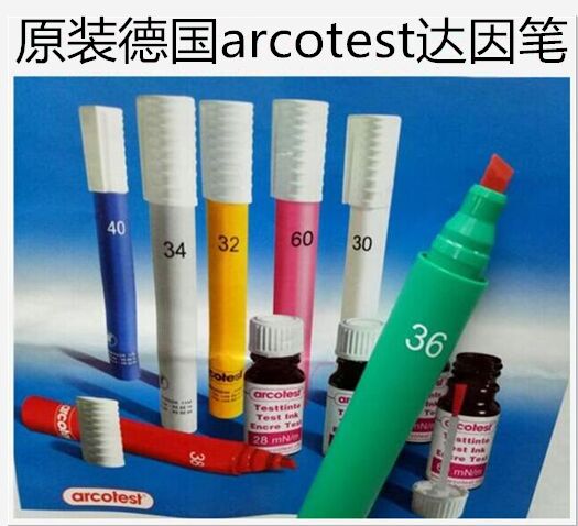 Dyne pen 32 Germany arcotest Dyne pen 34 Plastic film glass tension corona test pen 36 No 38