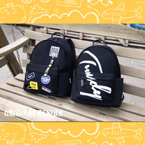 Bisda Backpack Mens Double Shoulder Bag Fashion Trends Ins Casual Tide Cards Girls College Students Waterproof Travel Bag