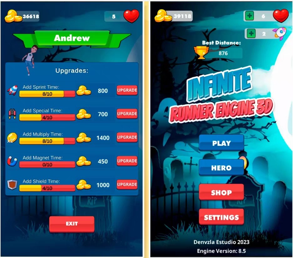 图片[2]-Unity Infinite Runner Engine 3D 9.8 包更新 无尽跑酷游戏源码-成都宝兰