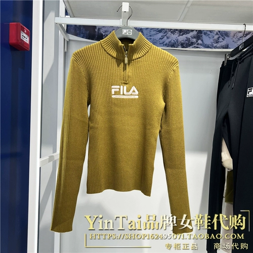 Специальное предложение модного бренда FILA 2024, зимняя женская спортивная одежда, топы, свитер, вязаный свитер T11W147401