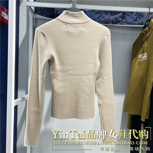 Специальное предложение модного бренда FILA 2024, зимняя женская спортивная одежда, топы, свитер, вязаный свитер T11W147401