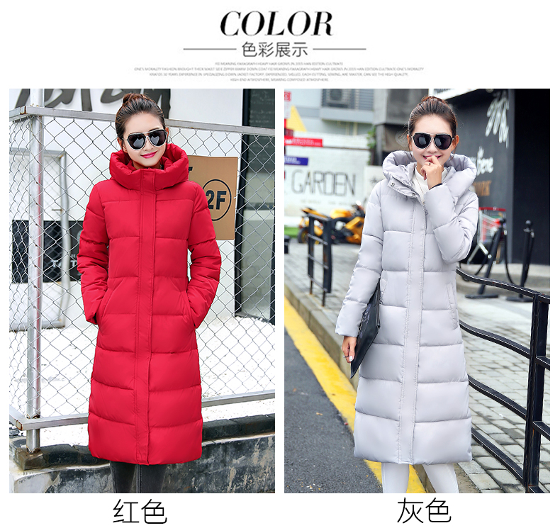 Áo khoác cotton mùa đông mới 2018 dài qua đầu gối phiên bản Hàn Quốc của bộ đồ cotton chống mùa rộng áo khoác cotton dày áo măng tô nữ