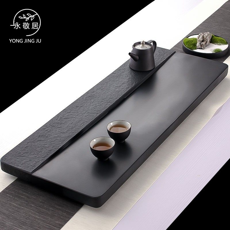 Evergreen Gühkin stone tea tray Home Japanese style brief Stones Tea Seigong Fu Tea Depository of Natural Whole Tea Table