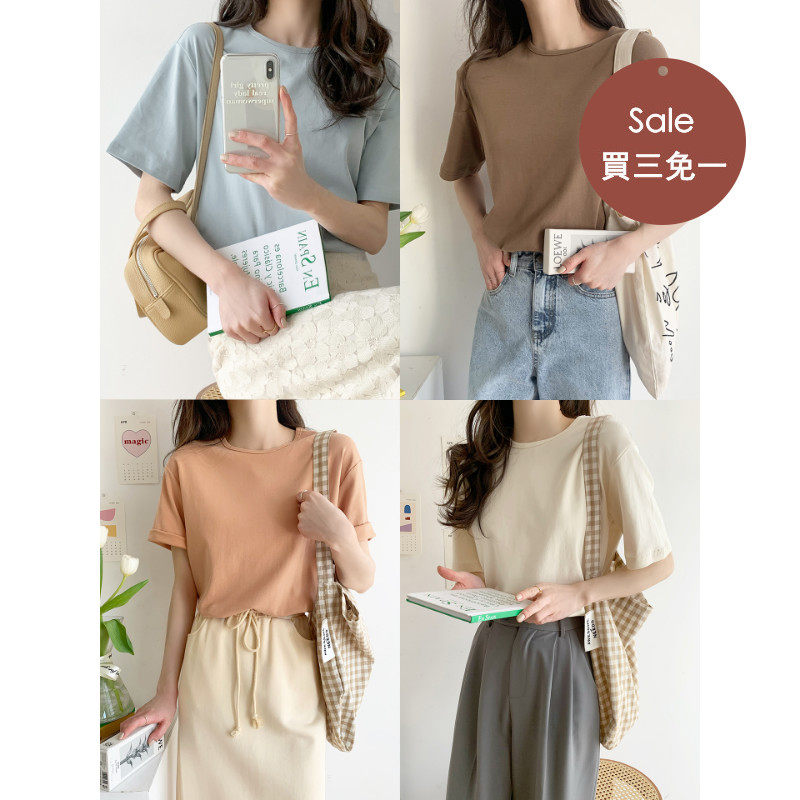 Buy three free of one rainbow cycle All cotton washed short sleeves Women pure cotton T-shirt Bottom Jersey Loose short jacket Spring