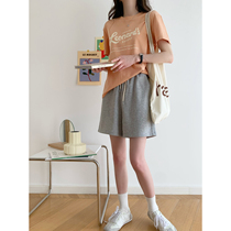 Orange Taste Sunset Retro American Style Short Sleeve Women Casual T-Shirt Pure Cotton Blouse Sticky Rice You Do Nt Bloom