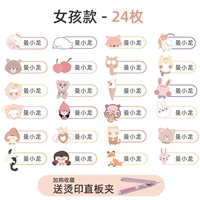 Стиль глажки-мультяшный стиль, 24 предмета (отправка папки с горячим тиснением)-обратите внимание на название