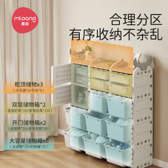 Manlong toy storage rack ງ່າຍ​ດາຍ​ຂະ​ຫນາດ​ໃຫຍ່​ຄວາມ​ອາດ​ສາ​ມາດ​ເກັບ​ຮັກ​ສາ​ຕູ້​ເກັບ​ຮັກ​ສາ​ຂອງ​ເດັກ​ນ້ອຍ wardrobe ເຮືອນ​ອົງ​ການ​ຈັດ​ຕັ້ງ​