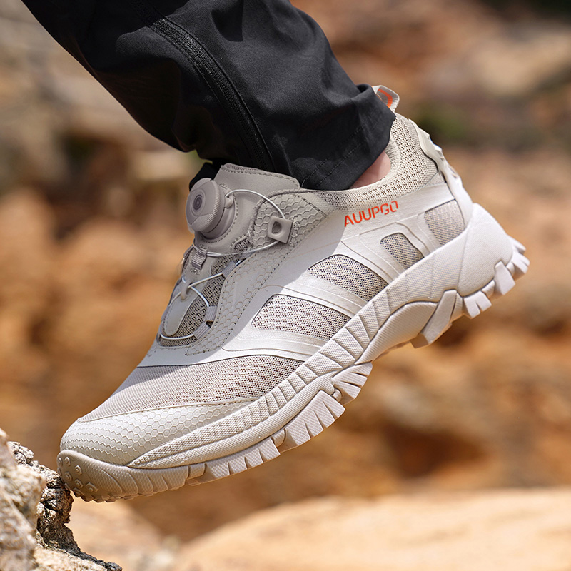 Shanggo outdoor hiking shoes men's waterproof breathable shock-absorbing travel sports shoes off-road mountain climbing hiking shoes wear-resistant non-slip