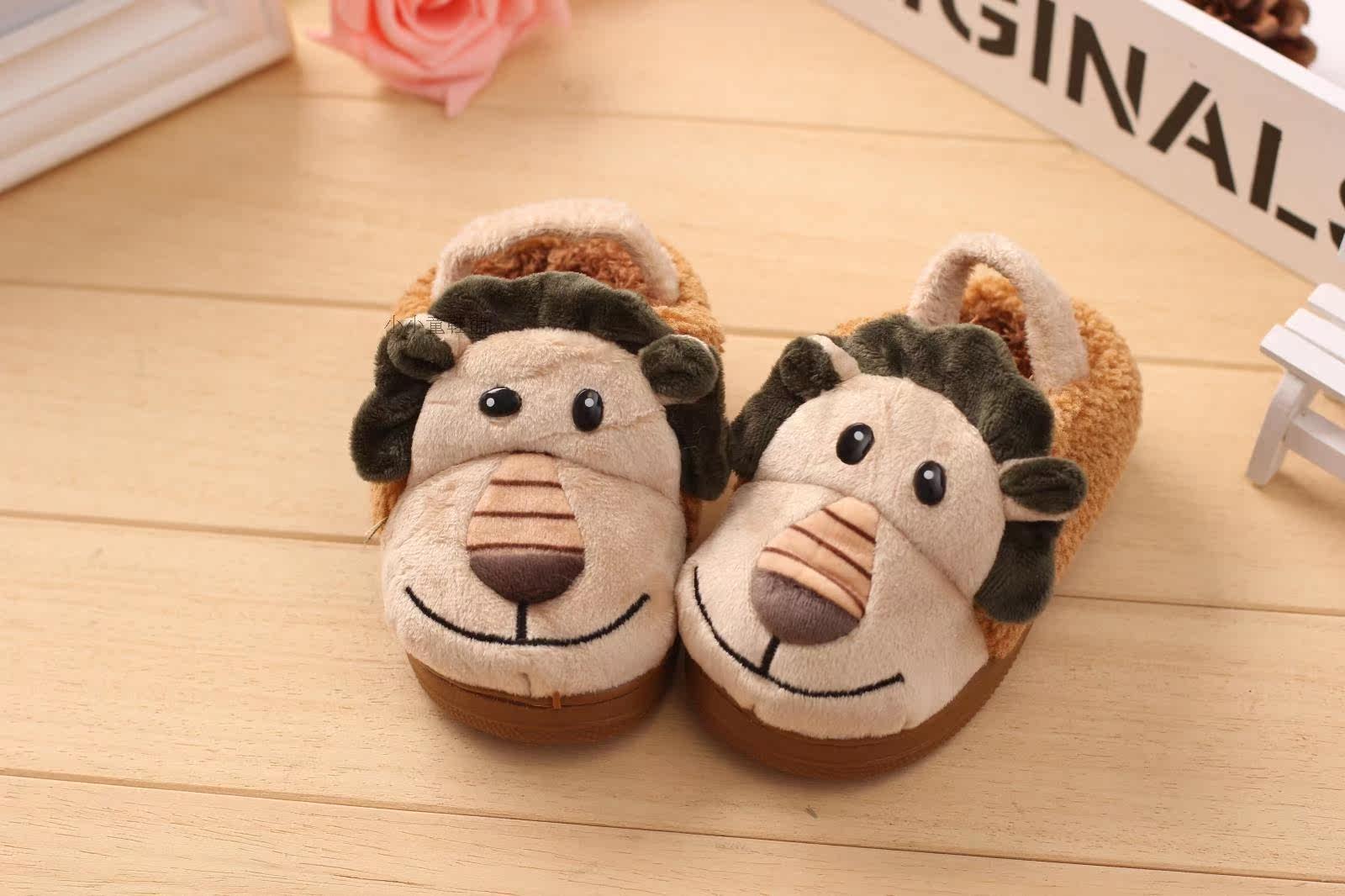 Pantoufles enfants en suède pour hiver - semelle caoutchouc - Ref 1010583 Image 28