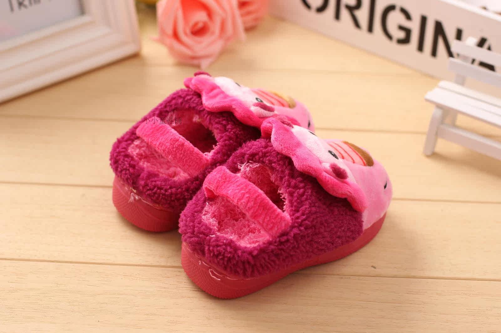 Pantoufles enfants en suède pour hiver - semelle caoutchouc - Ref 1010583 Image 21