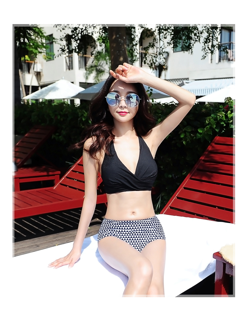 Jin Hong 8823 bikini ba điểm gợi cảm bên bờ biển Hàn Quốc kỳ nghỉ treo cổ tam giác chia tay tắm nước nóng - Bikinis áo tắm đẹp 2020