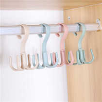 Four-claw hook 360-degree rotatable 4-claw hanger wardrobe multi-functional hanging bag tie drying rack