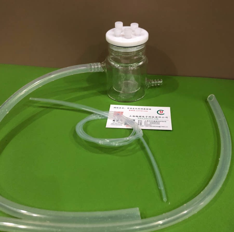 50ml水浴可控温双层五口密封电解池 玻璃电解槽100ml 可通循环水