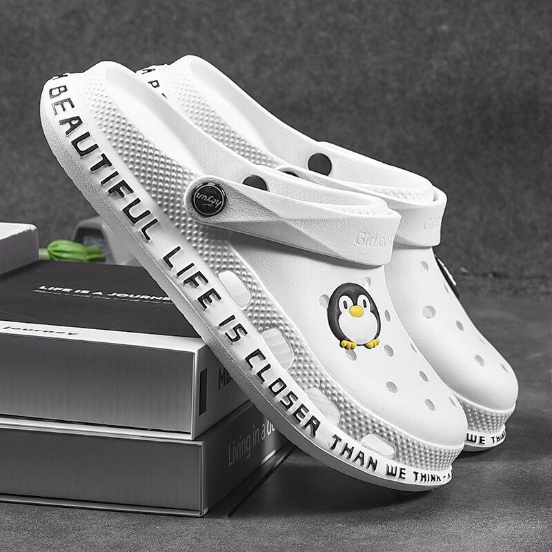 Hole Shoes Men Summer Nurse Slippers Men's Outdoor Wear Soft Soft Soft Solid Wave Current Han Bauku Men's Sandals