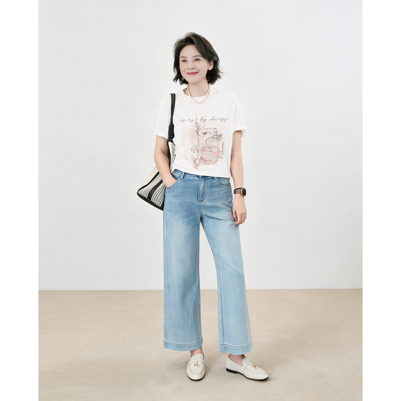 I Am a Capricorn Unicorn T-Shirt, High Proportion Combed Cotton, White Ink Direct Spray Printing, Loose Summer Short-Sleeve T-Shirt