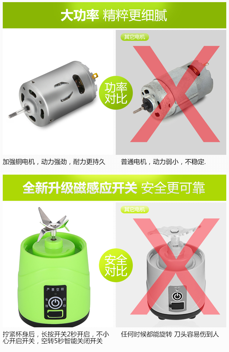 máy xay cua đồng Amare cốc nước trái cây tốt hộ gia đình điện mini cốc nước trái cây cầm tay có thể sạc lại đa chức năng máy ép trái cây nhỏ máy ép trái cây philips