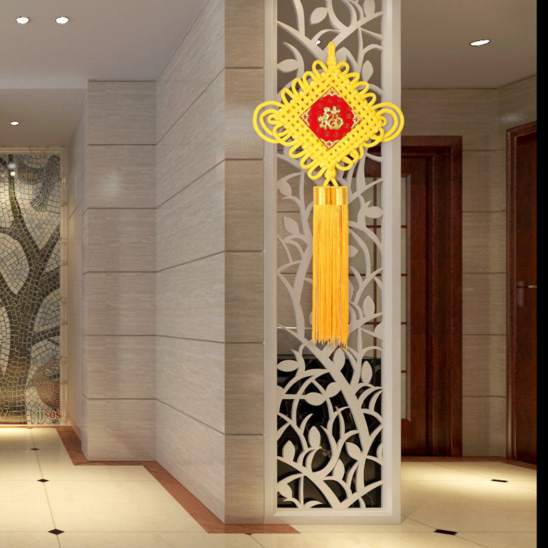 China knot pieces yellow flow su handmade decoration of the upscale decoration decoration of the high - end 2023 living room large small