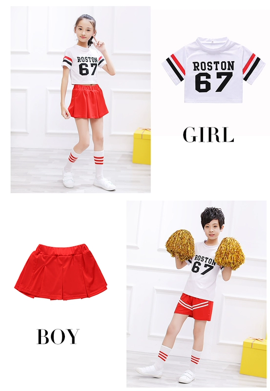 Trang phục cổ vũ thể dục dụng cụ thể dục nhịp điệu khiêu vũ nam nữ Hàn Quốc trò chơi trang phục cổ vũ