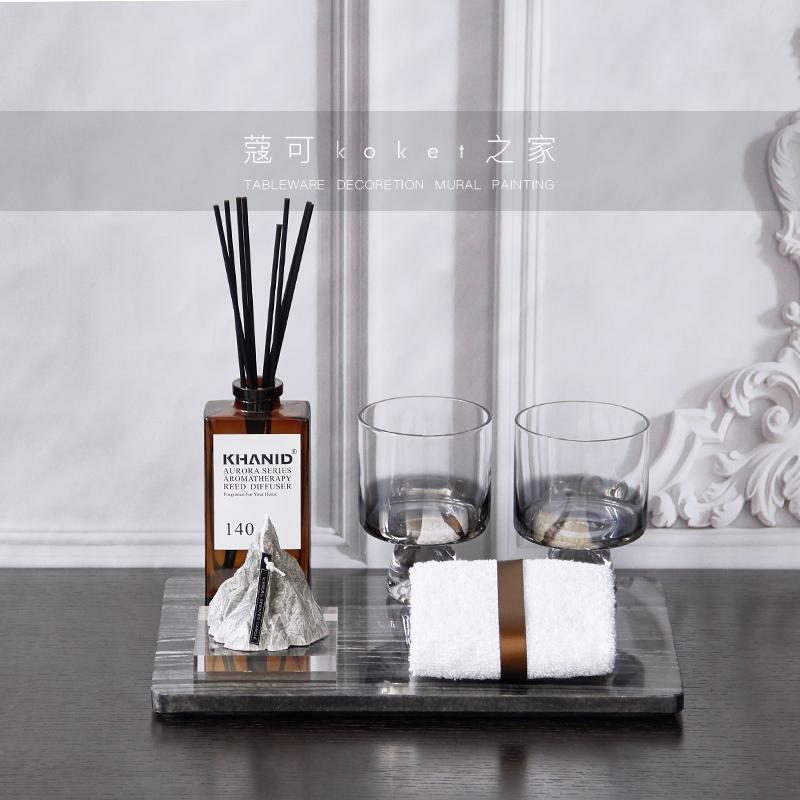 Koket Ke Nordic model room bathroom set dressing room decoration towel candle soot water Cup