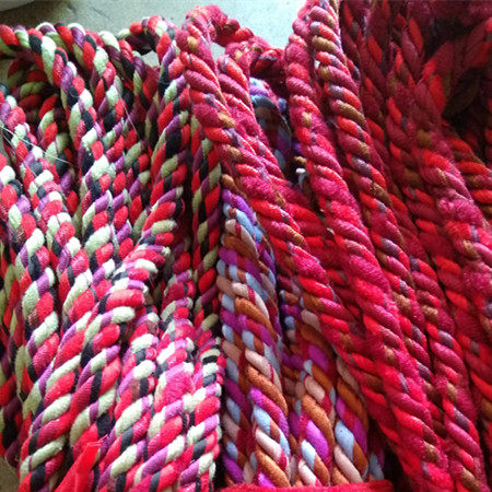 12mm18mm thick color flower round cloth rope flower cloth mixed rope tug-of-war rope outdoor rope binding rope