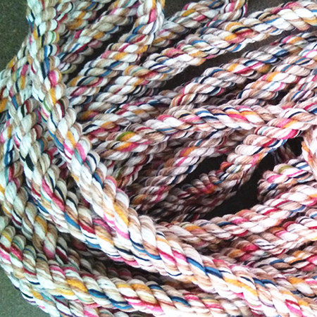 6mm12mm18mm thick coloured flower round hemp rope wool line mixed rope plucking rope with rope tying rope