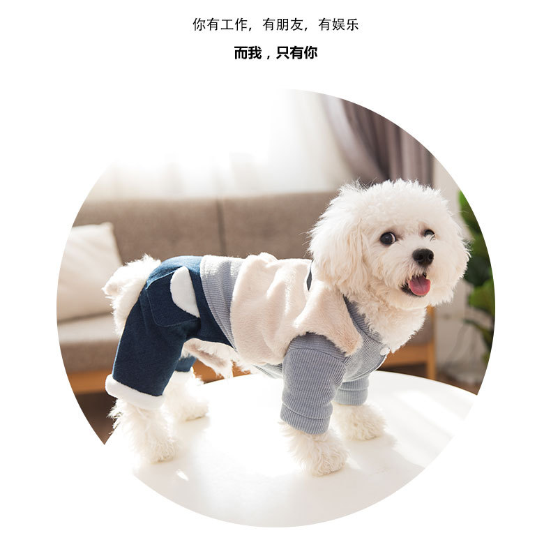 Quần áo mới cho chó cưng Quần áo cotton bốn chân Teddy gấu nhỏ chó ấm áp làm dày quần áo mùa thu và quần áo mùa đông - Quần áo & phụ kiện thú cưng mũ bảo hiểm cho mèo