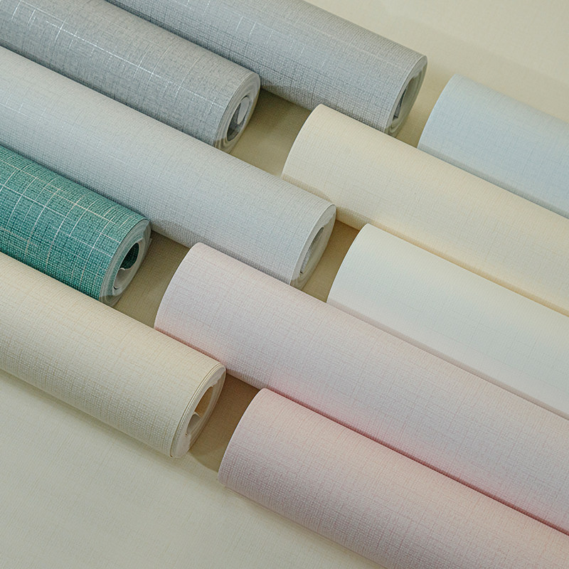 Modern minimalist plain color non-woven living room bedroom wallpaper study suitable for large amount of work and cheap wallpaper