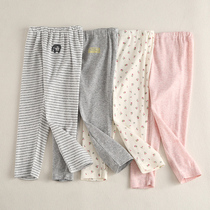 Japanese childrens long trousers thin cotton boys and girls leggings home pants autumn baby trousers baby pajama pants