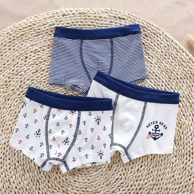 3 PCs No Side Seam Cotton Elastic Children's Underpants — 2
