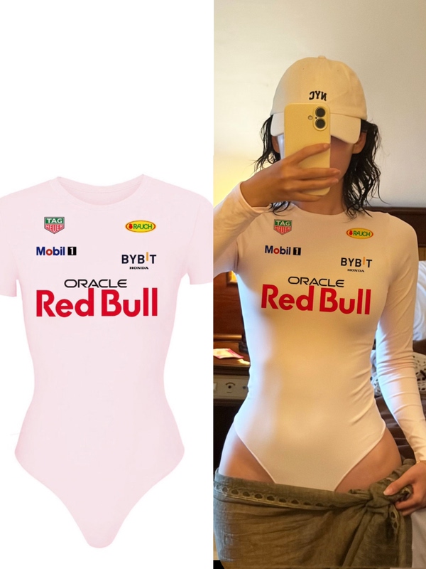 Chen Grape 2026 Red Bull Racing Team One-Piece Short Sleeve Tight-Fitting Training Suit Racing Style American Style
