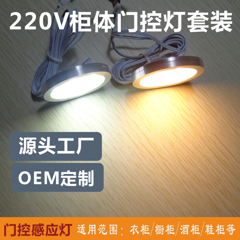 Ultra thin wardrobe LED night light aluminum alloy cabinet wine cabinet lights 12V display cabinet spotlight