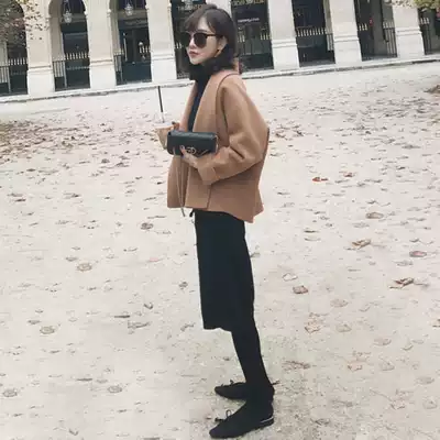 Spring dress 2021 new suit skirt two-piece foreign school slim dress woolen coat big size women's winter