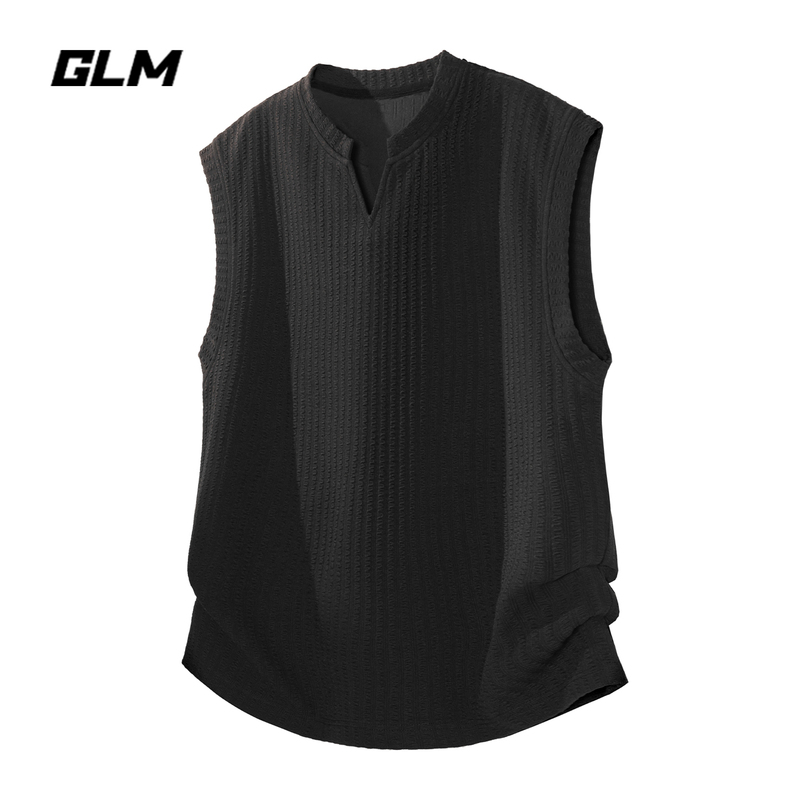 Glm Official Authentic American-Style Textured Fitness Sports Vest for Men, Summer 2026 Relaxed Fit Top Glm Official Authentic American-Style Textured Fitness Sports Vest for Men, Summer 2026 Relaxed Fit Top
