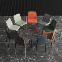 Dining chair Home Italian Minimalist Light Lavish Nordic Modern Desk Stool Backrest Designer Chair Dining Table Saddle Chair