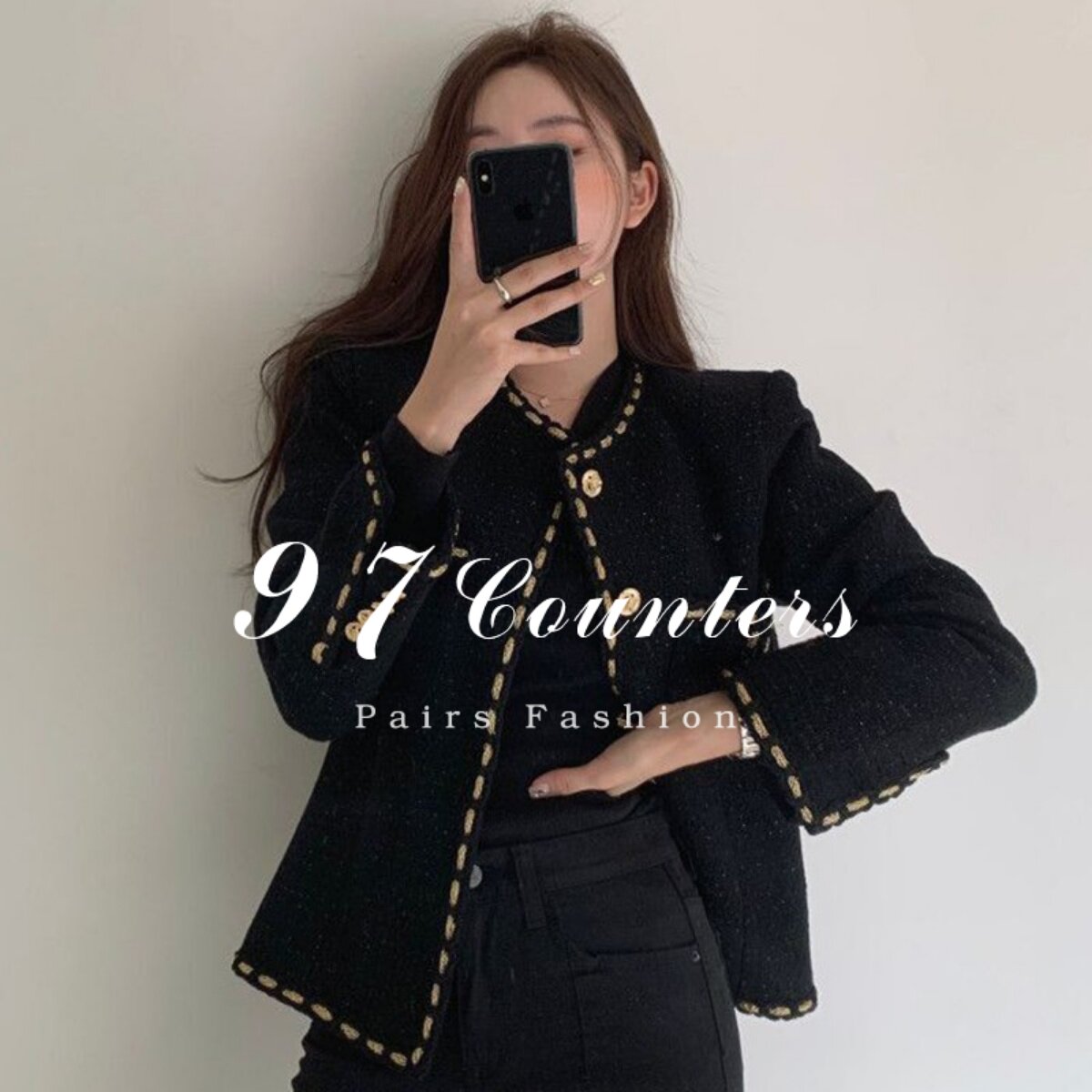 DOEN MOCY Xiaoxiang Coarse Flowers Coats Women's 2023 Fall New Korean Version Retro Famous Hime Hair Blouses-Taobao