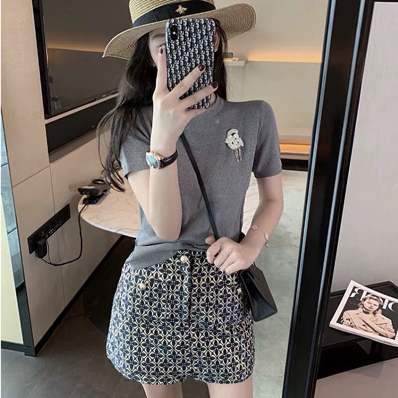 sandro asw small suit skirt female 2022 summer new style slim and slim temperament two-piece skirt