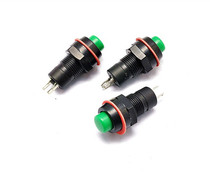Self-lock small miniature button switch DS-211 power switch button switch button 10MM red green