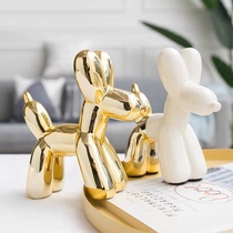 Creative ceramic balloon dog ornaments ins wind Indoor home soft decorations Living room room bedroom knickknacks