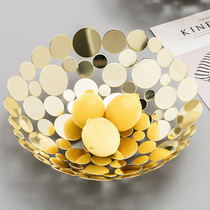 Nordic style American Modern European luxury living room Metal creative household large fruit plate fruit basket home furnishings