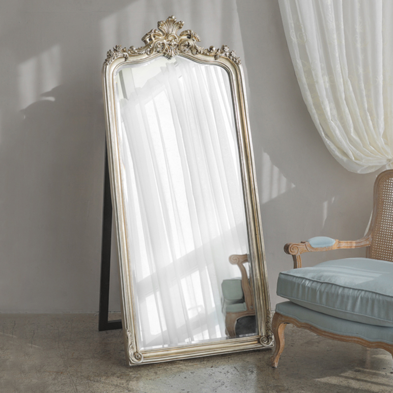 European and American style full-length mirror floor-to-ceiling cloakroom large mirror full-length mirror clothing store full-length mirror beauty belt bracket