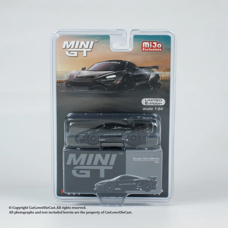 Minigt Mclaren 720S Wide Body Lbwk Black Lbwk1:64 Alloy Car Model 777