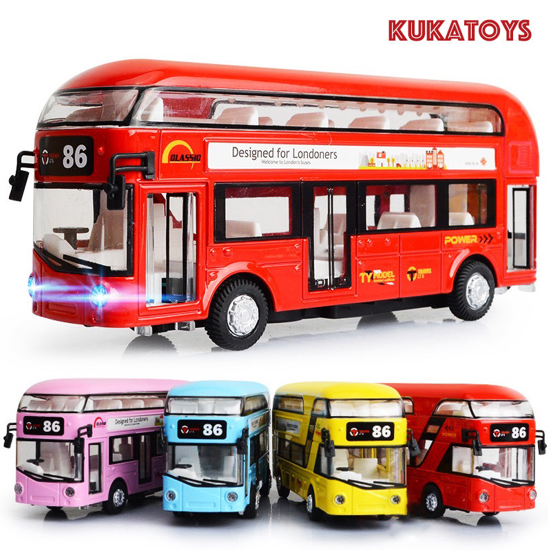 Simulation alloy UK London double-decker bus bus children's toy car gift boy girl car model