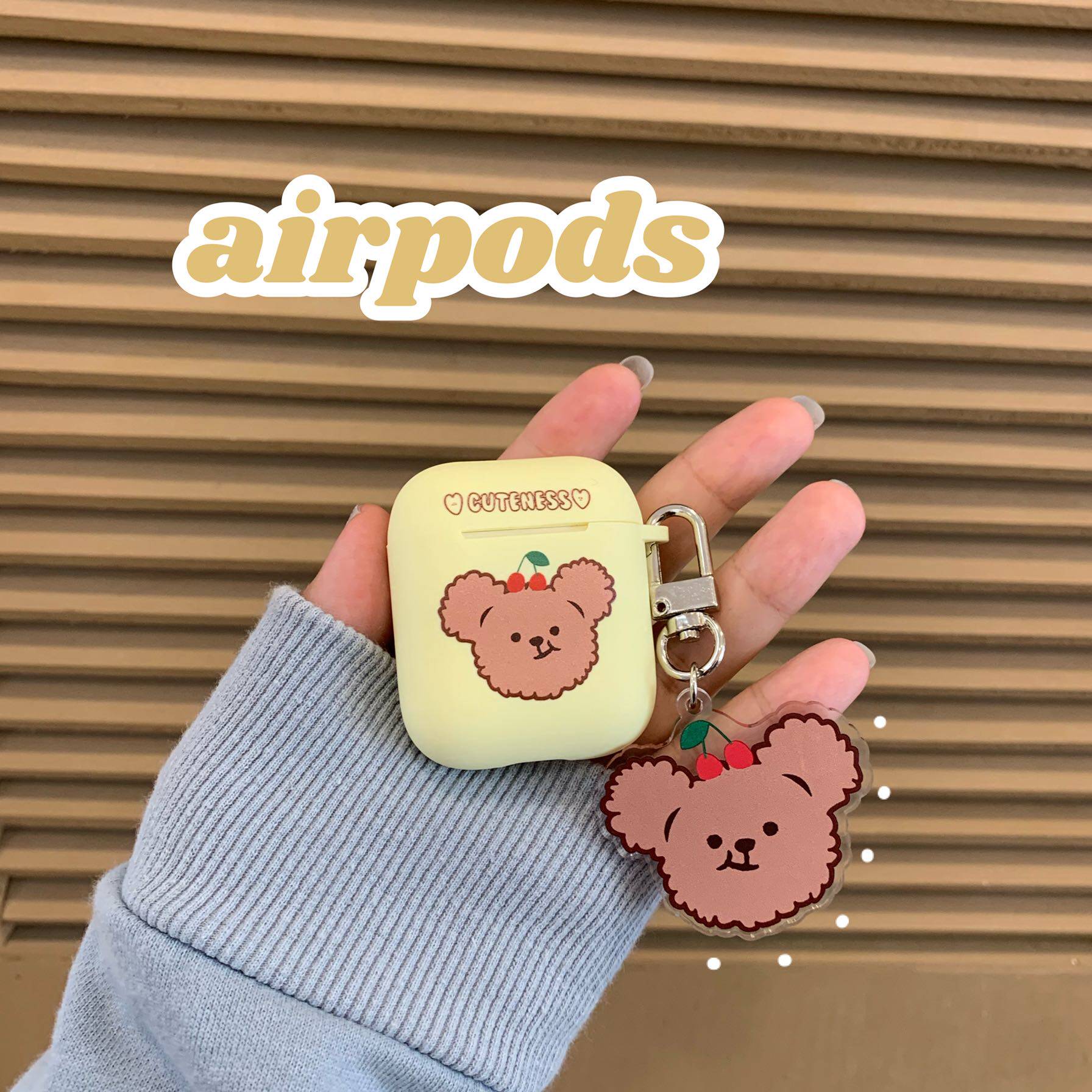 Moon God Teenage Girl Homemade Littlemoon Milk Yellow Cute Little Bear airpods1 2 3 Generation Headphone Sleeve