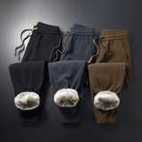 Утепленные демисезонные трикотажные джинсы с начесом, спортивные штаны, размер, оверсайз, свободный крой