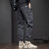 Мужские осенние модные штаны, оверсайз, свободный крой