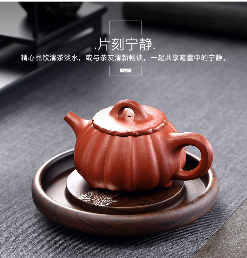 Morning bearing ebony high tea pot of bearing dry table are it as Japanese tureen bearing solid wood pot kung fu tea accessories