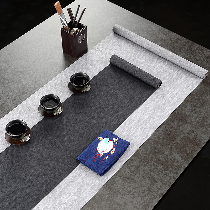 Morning high waterproof zen tea table linen cloth art of Chinese style tea table flag Japanese zen tea tray mat tea tea